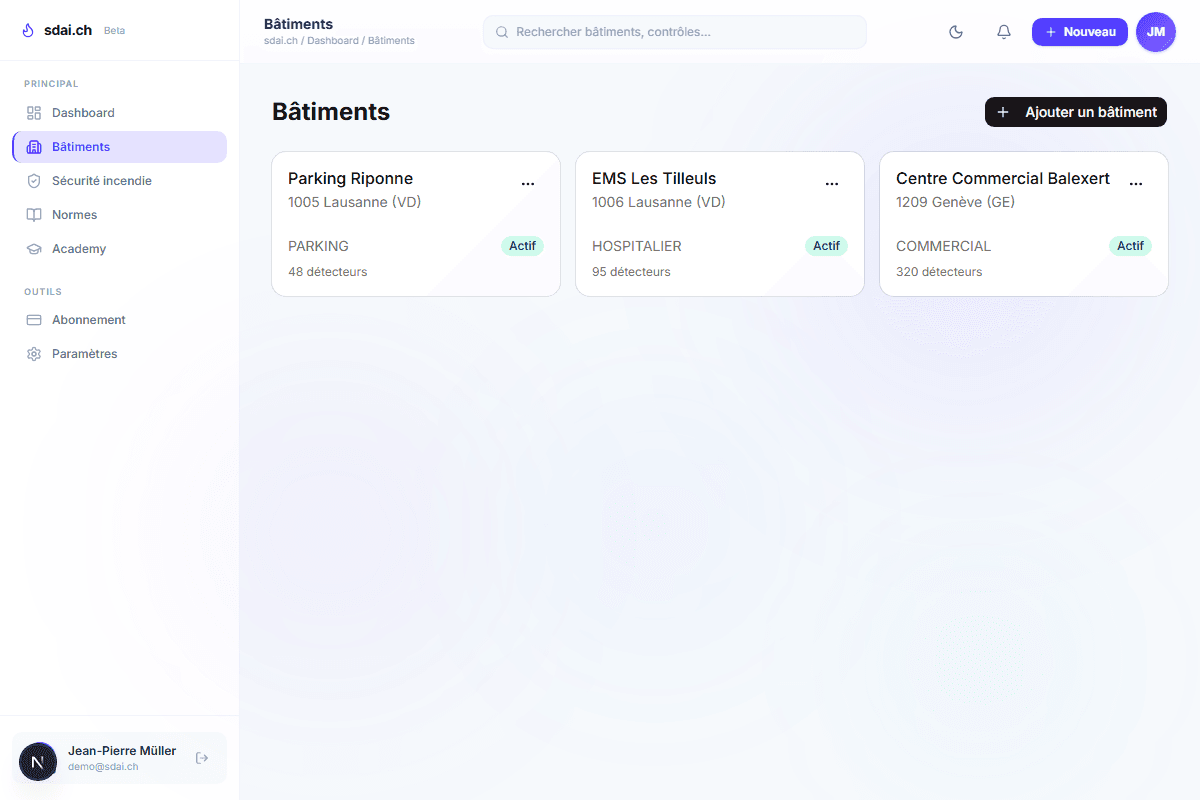 Tableau de bord multi-clients